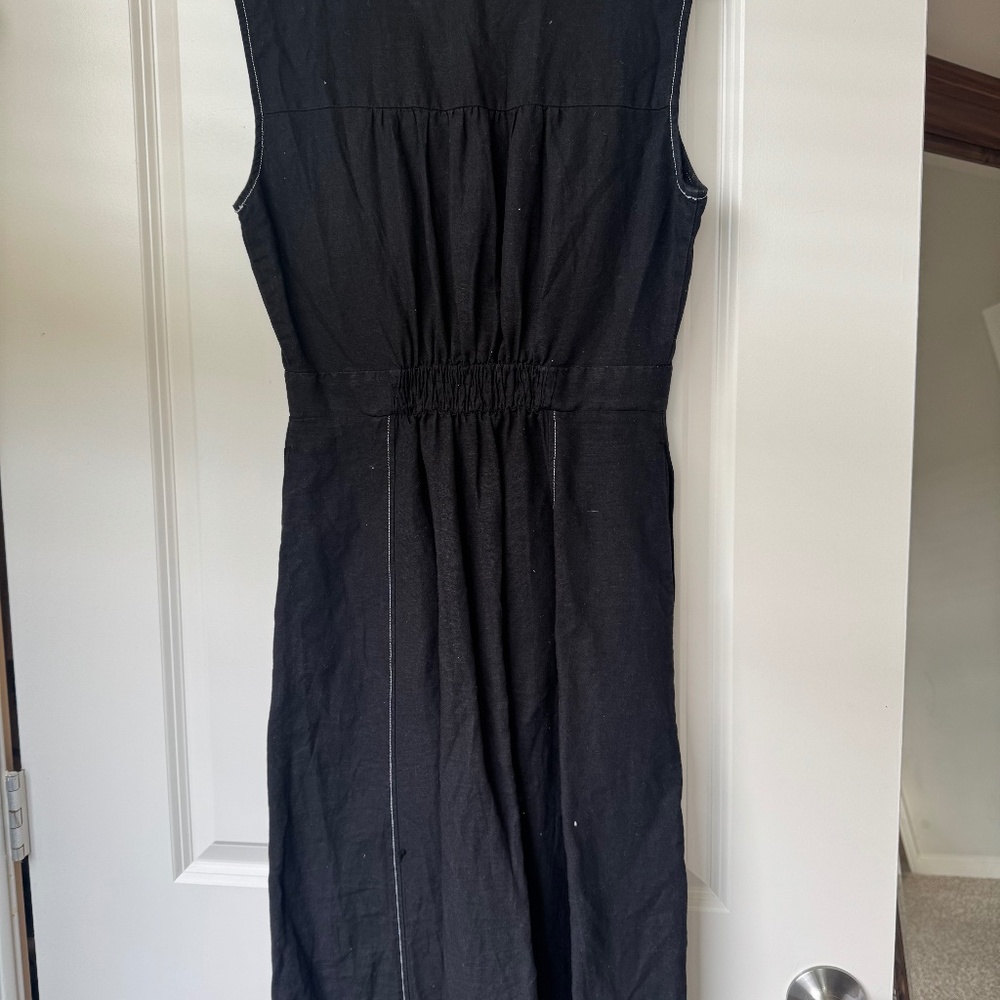 Zara linen black dress